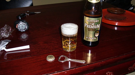 城崎荘にて 久々のビール