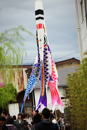 屋根より高い鯉のぼり