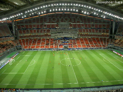 スタジアムの中