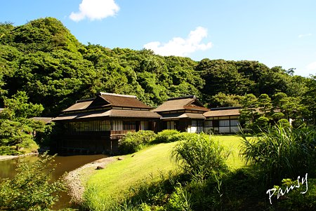 夏空と・・臨春閣 夏の三渓園内苑・・1