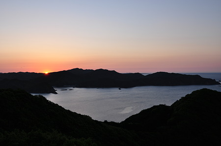 見江島展望台で日の出撮影-2